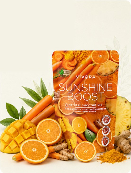 VIVORA Sunshine Boost смути микс с манго, портокал, морков и куркума